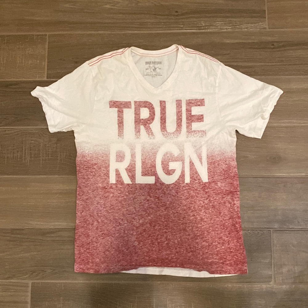 True religion T-shirt | Color: Red/White | Size: M